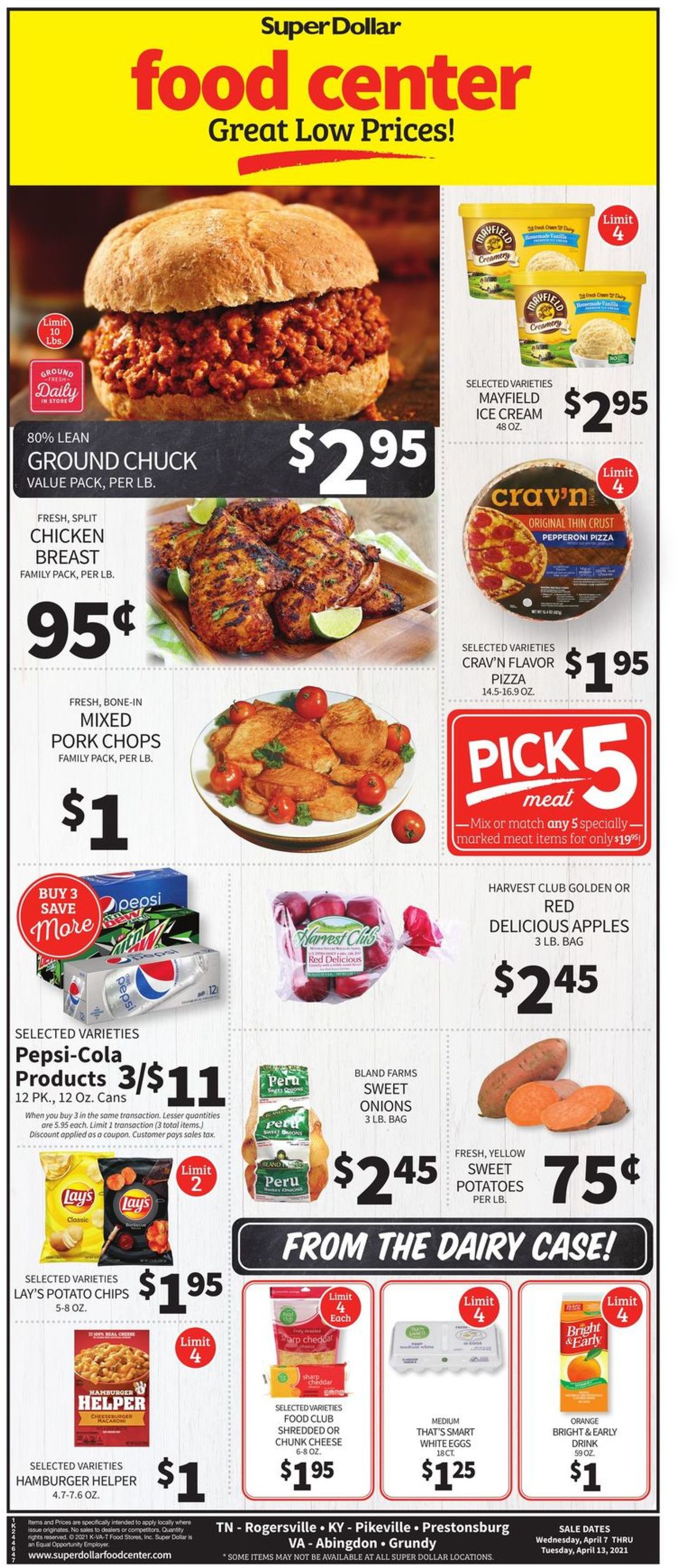 Super Dollar Food Center Ad from 04/07/2021