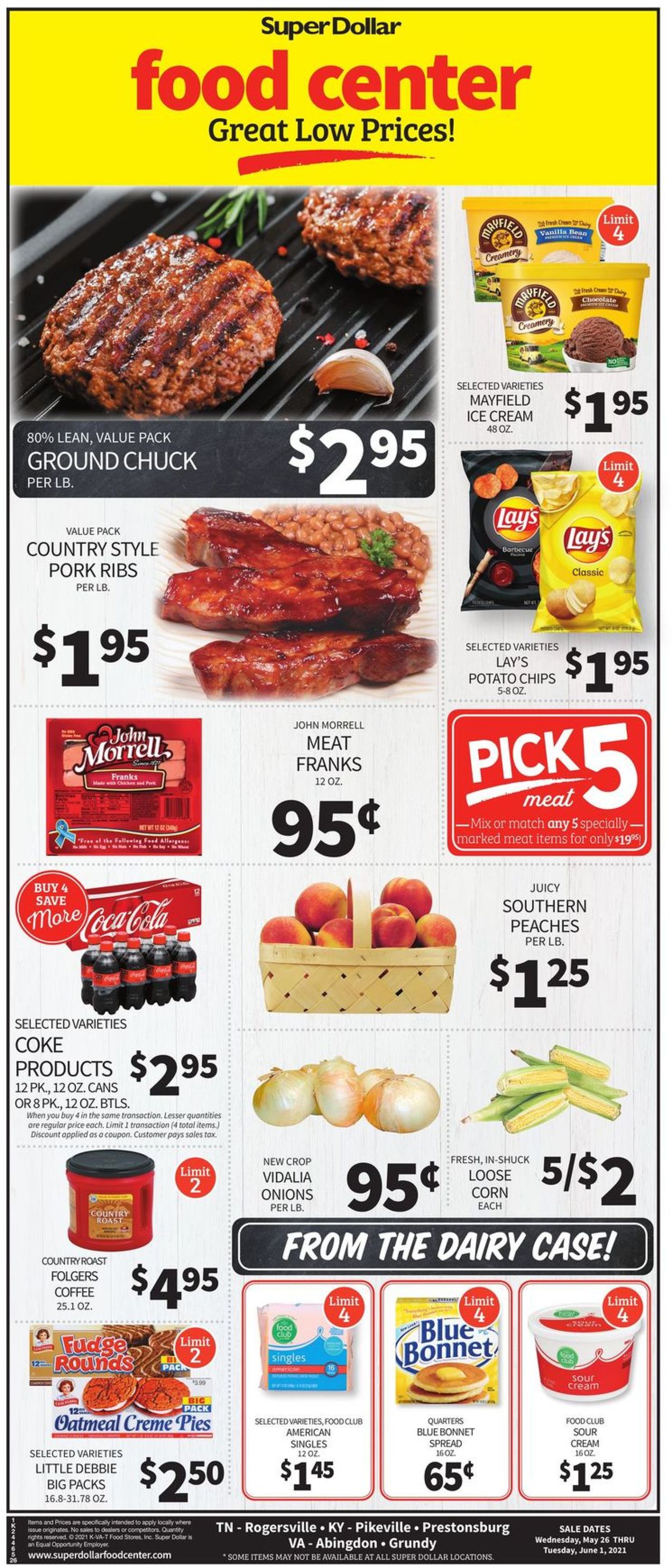 Super Dollar Food Center Ad from 05/26/2021