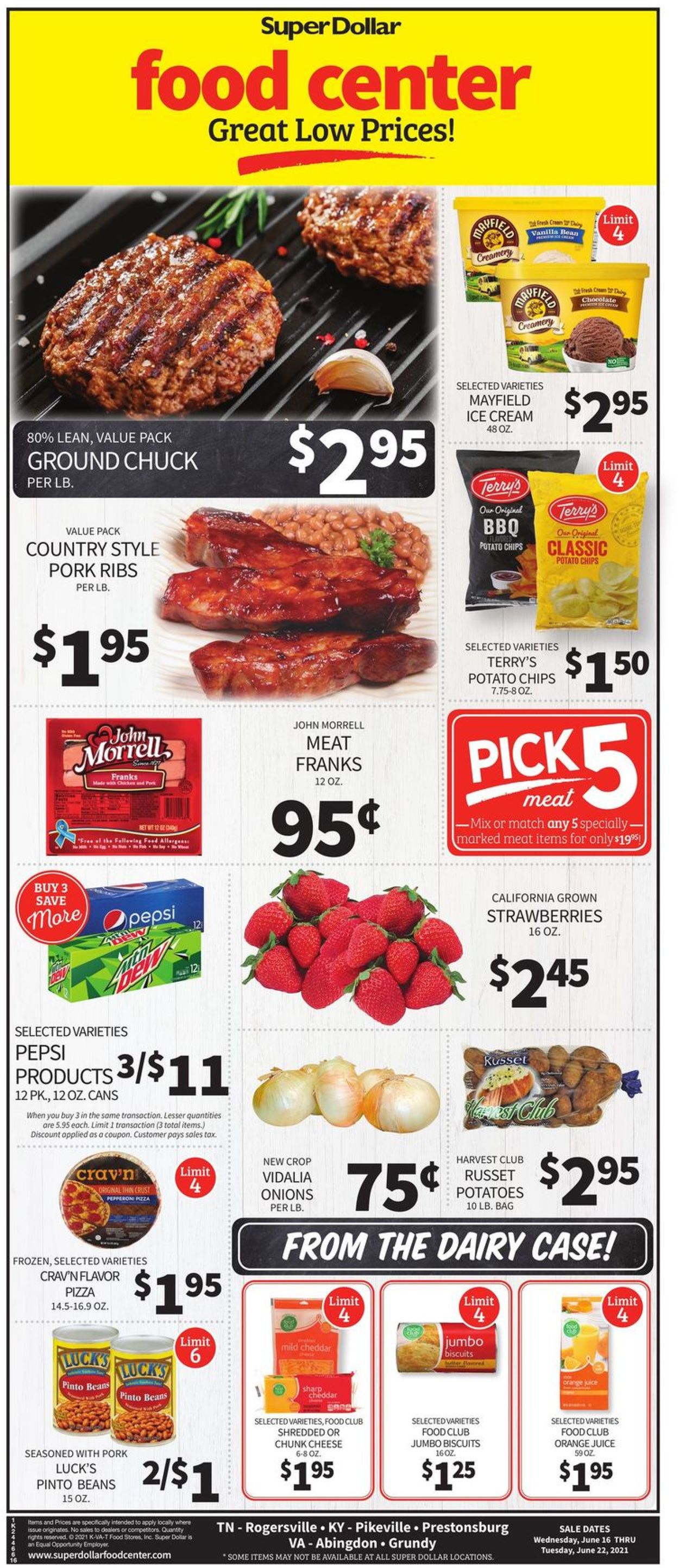 Super Dollar Food Center Ad from 06/16/2021