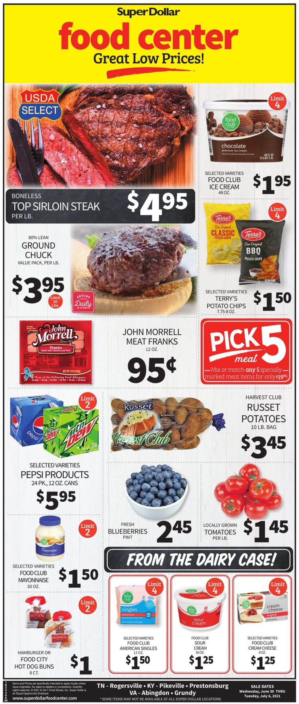Super Dollar Food Center Ad from 06/30/2021