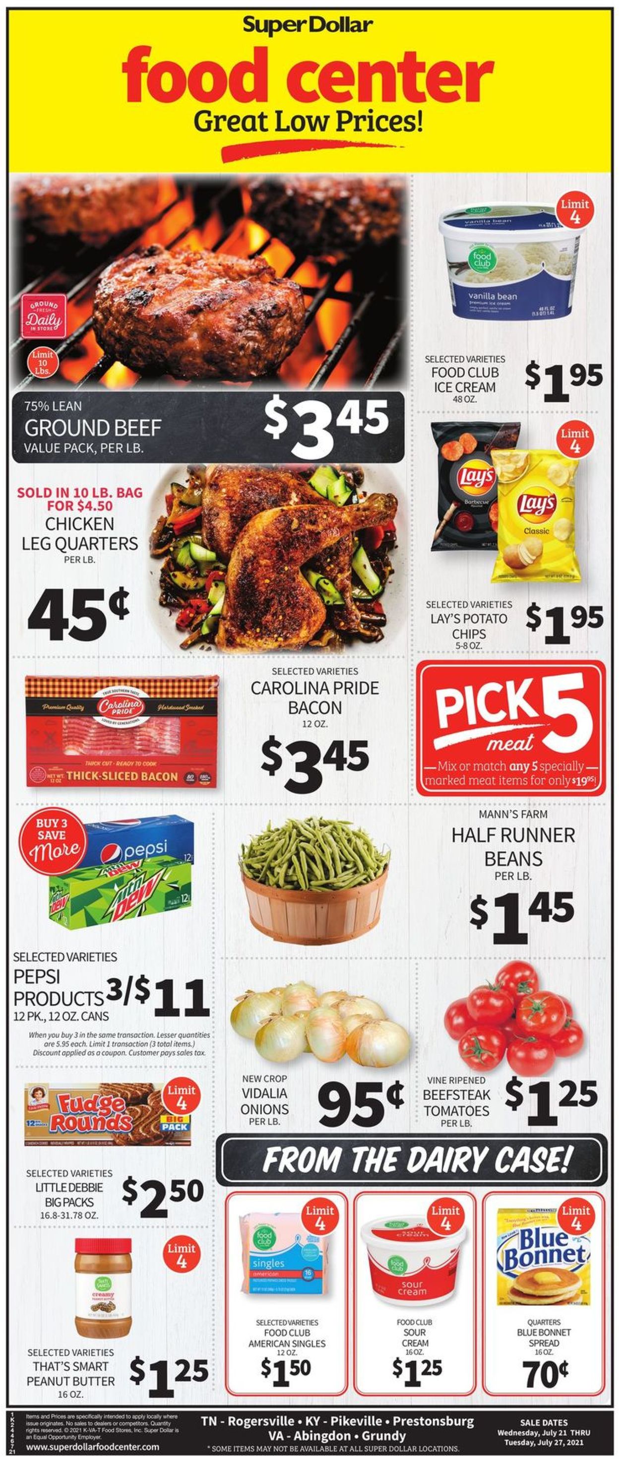 Super Dollar Food Center Ad from 07/21/2021