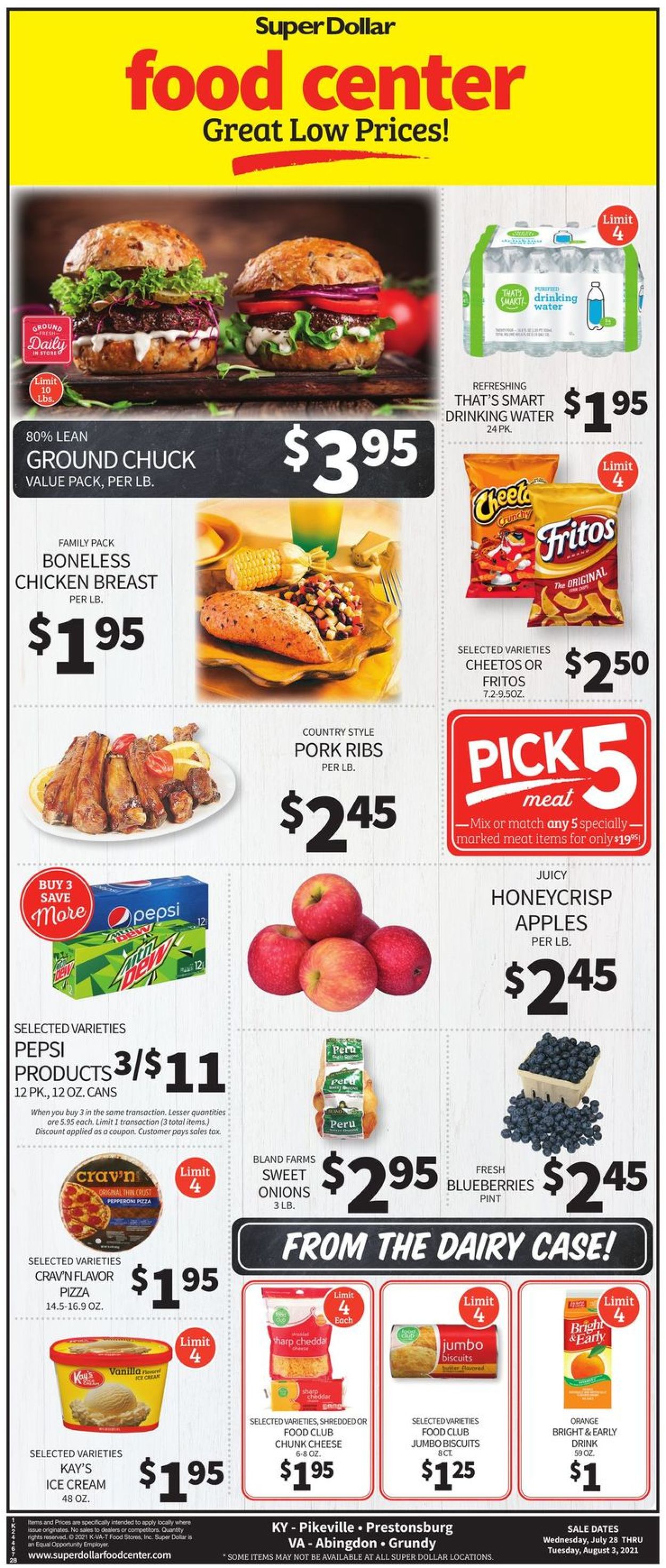 Super Dollar Food Center Ad from 07/28/2021