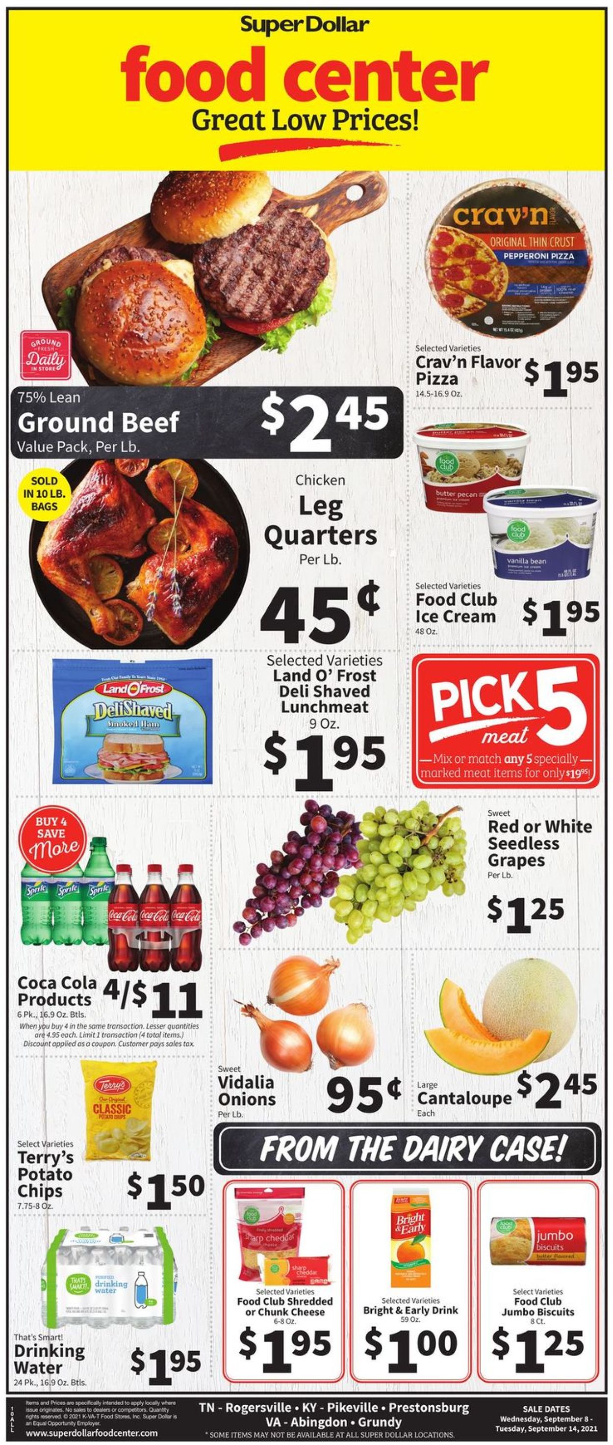Super Dollar Food Center Ad from 09/08/2021
