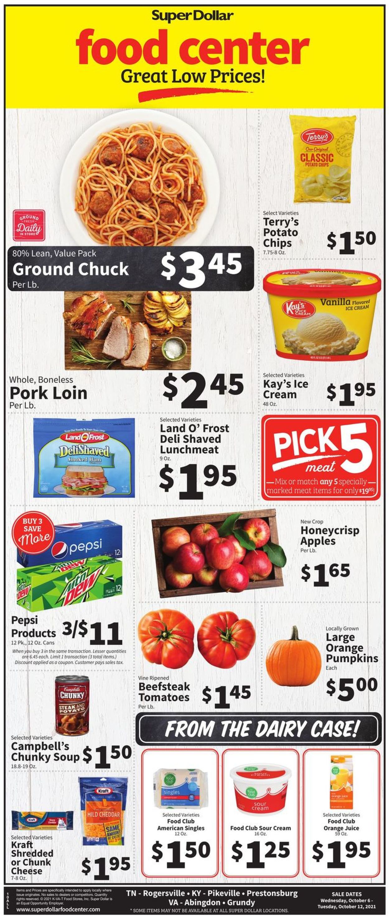 Super Dollar Food Center Ad from 10/06/2021