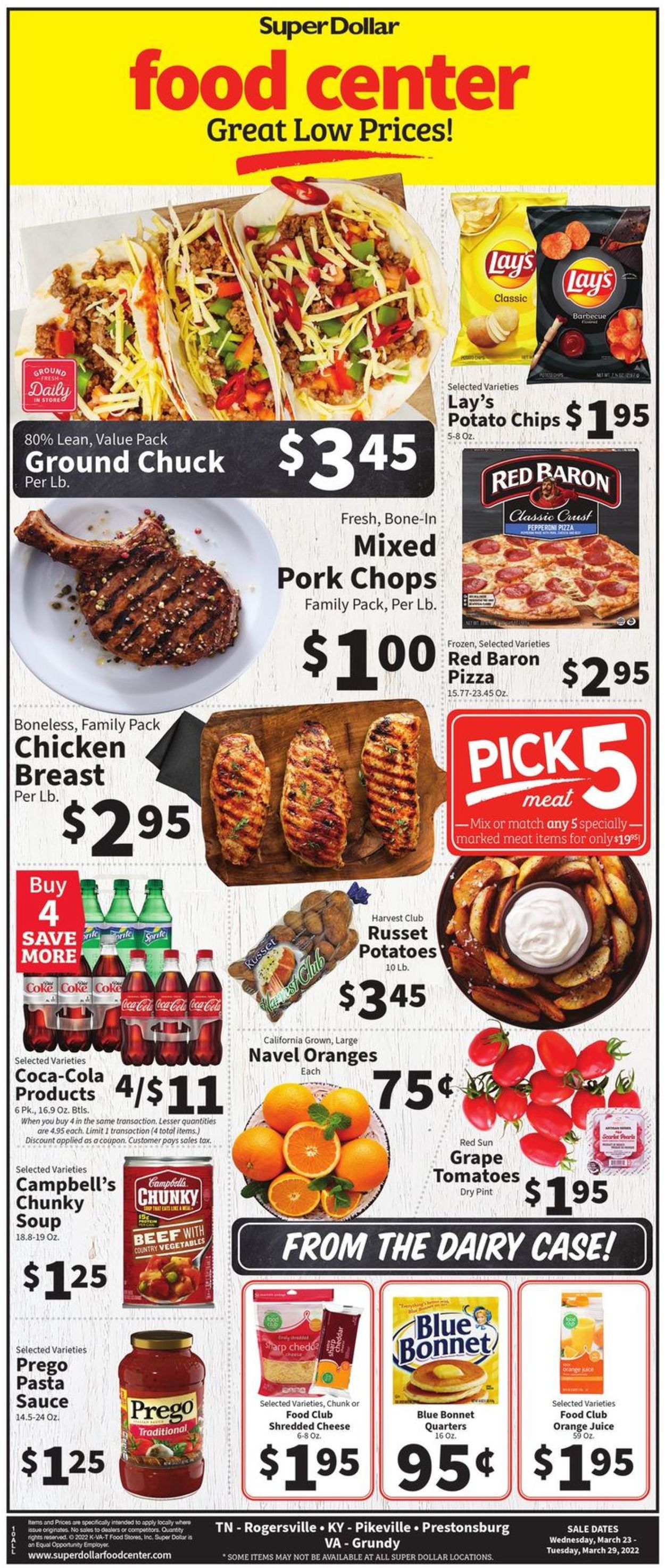 Super Dollar Food Center Ad from 03/23/2022