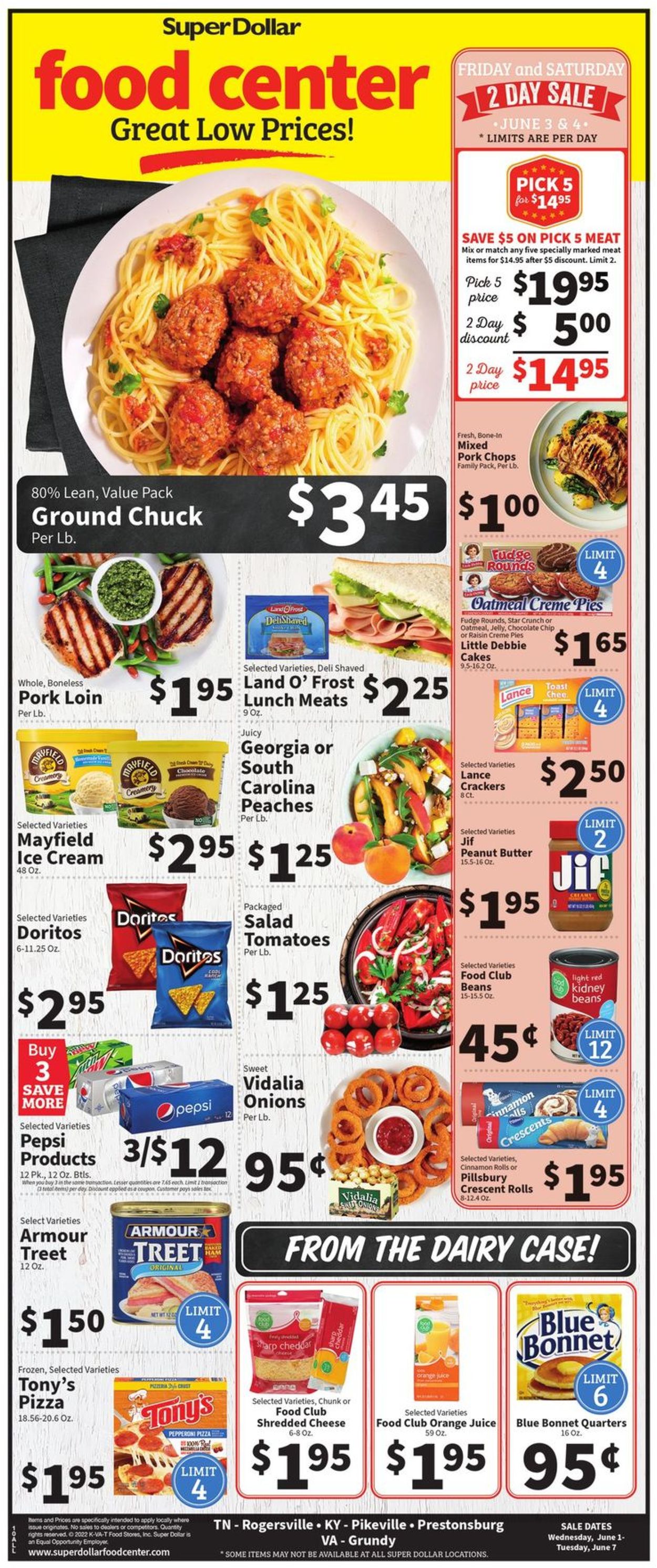 Super Dollar Food Center Ad from 06/01/2022