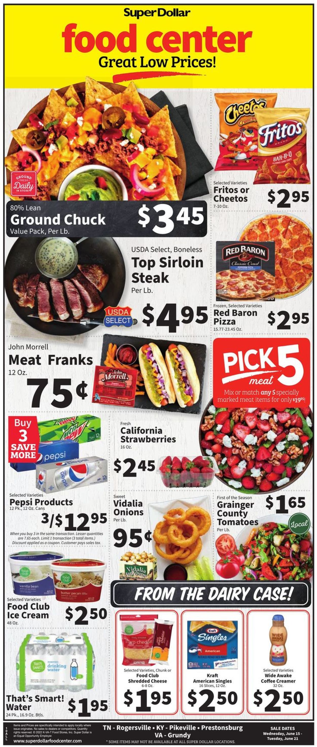 Super Dollar Food Center Ad from 06/15/2022