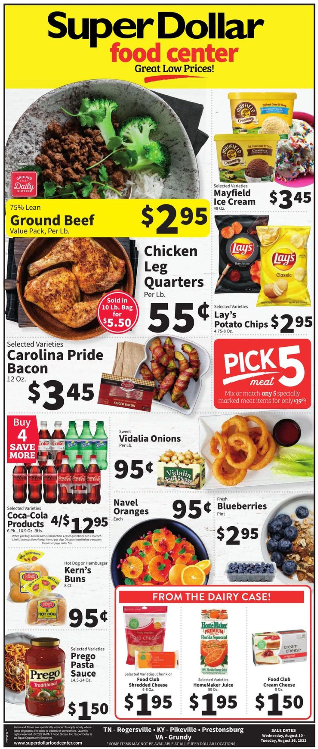 Super Dollar Food Center Ad from 08/10/2022
