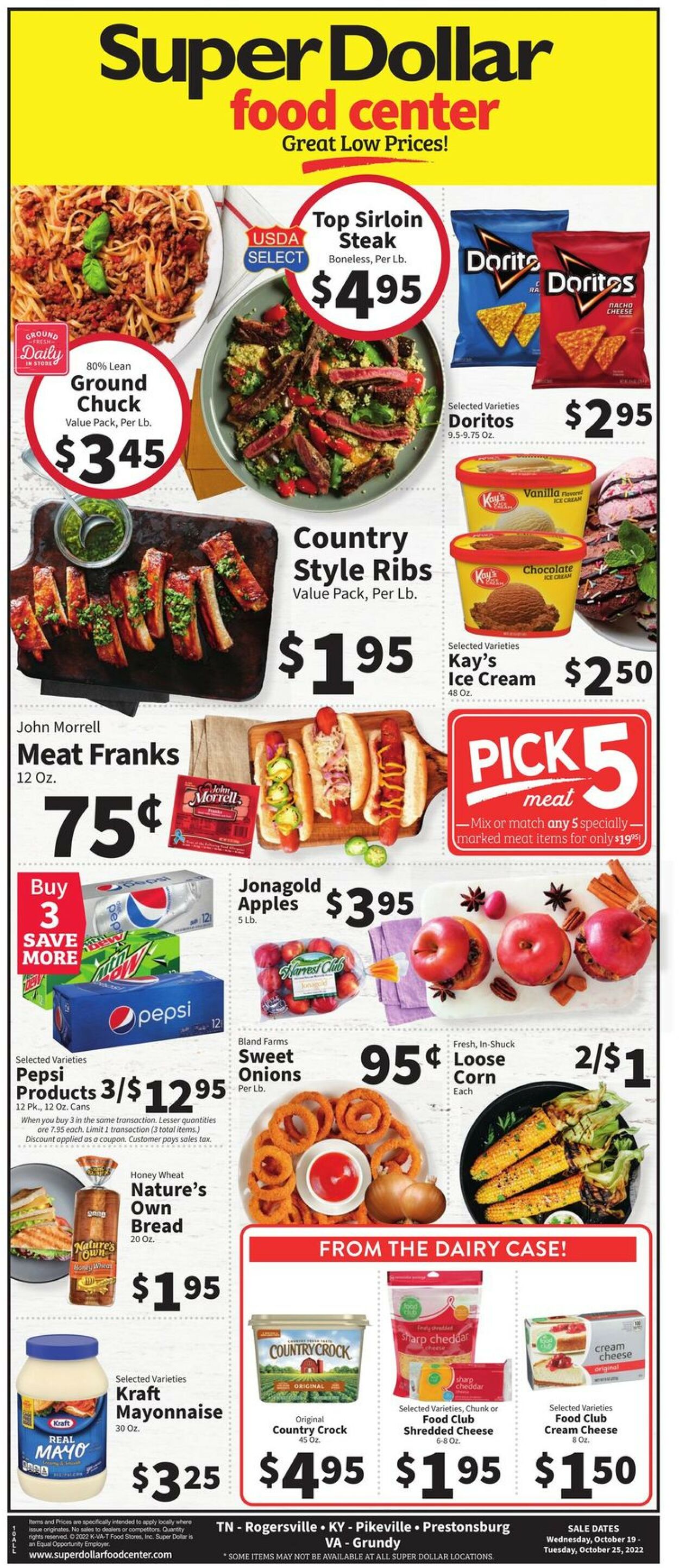Super Dollar Food Center Ad from 10/19/2022