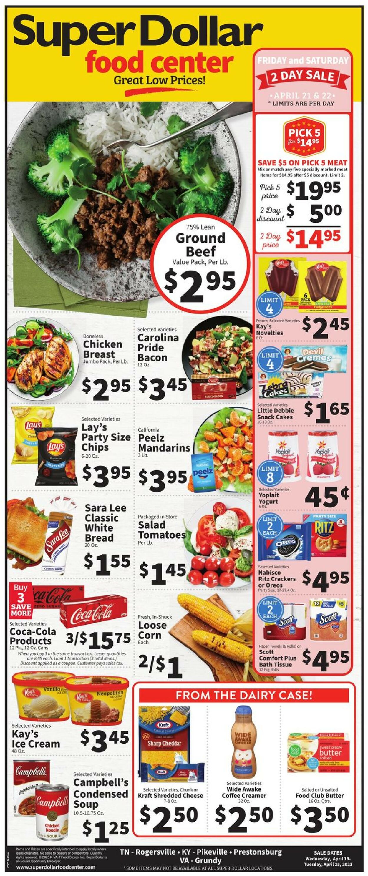 Super Dollar Food Center Ad from 04/19/2023