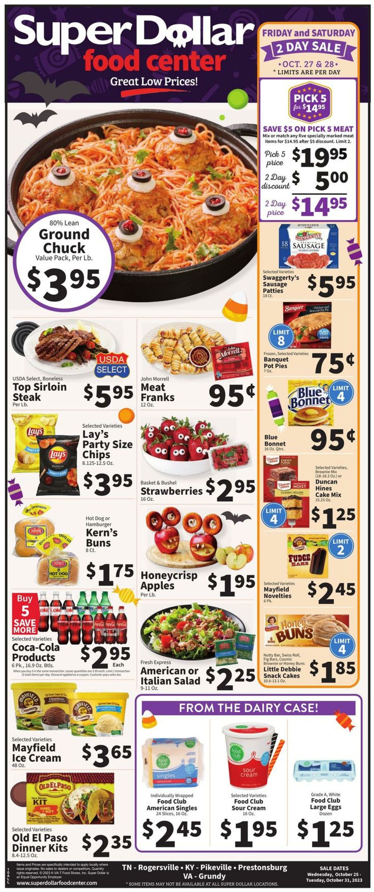 Super Dollar Food Center Ad from 10/25/2023