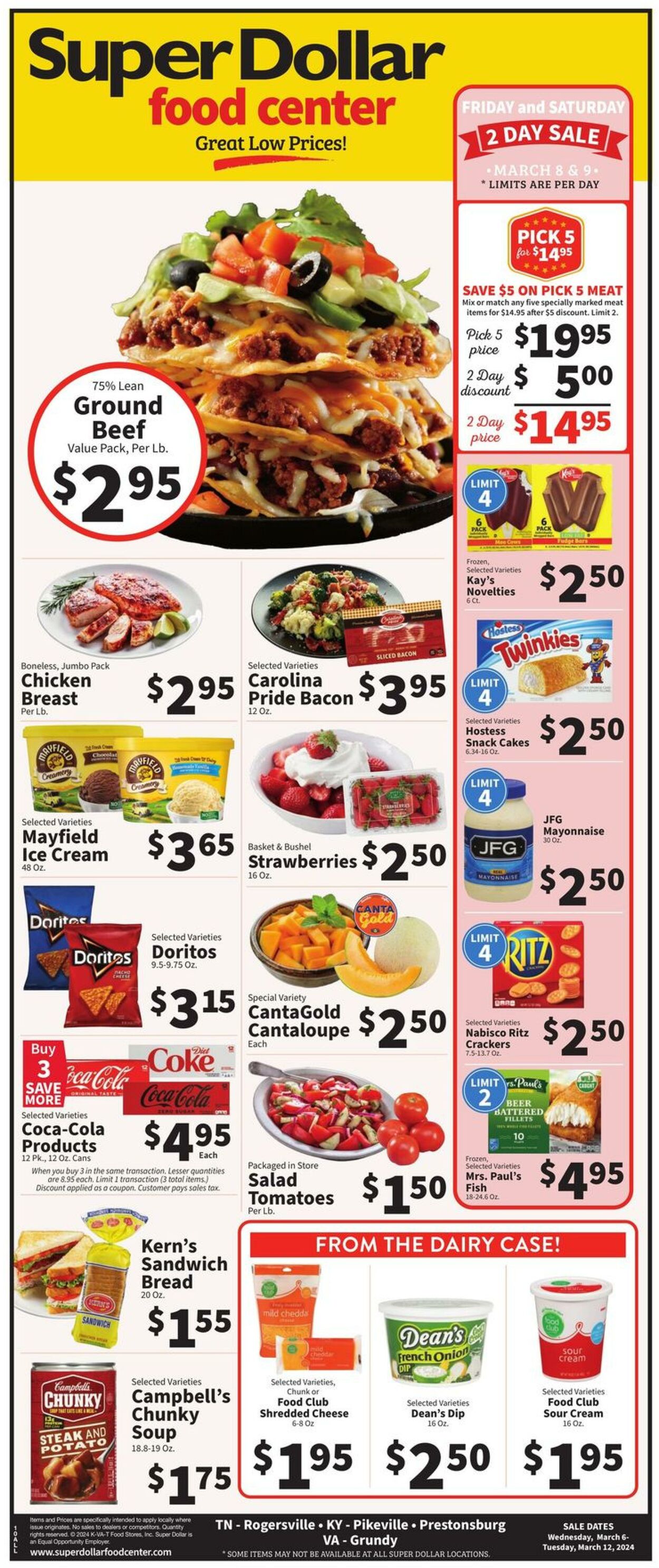 Super Dollar Food Center Ad from 03/06/2024