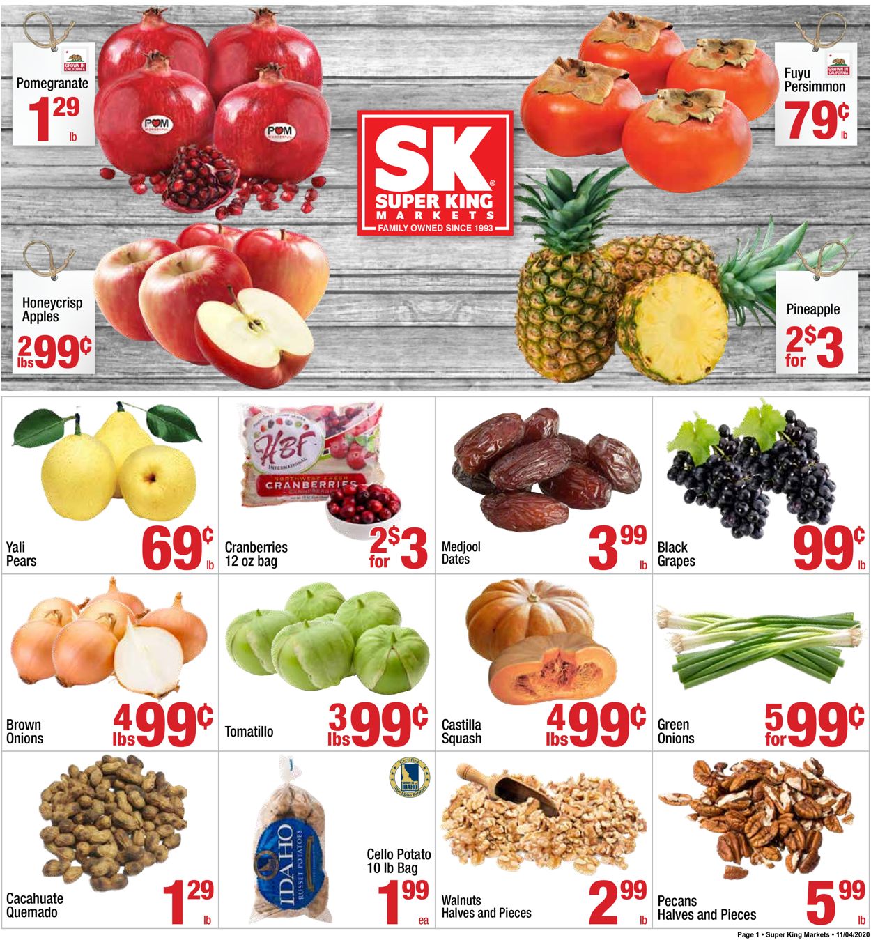 Super King Market Ad from 11/04/2020
