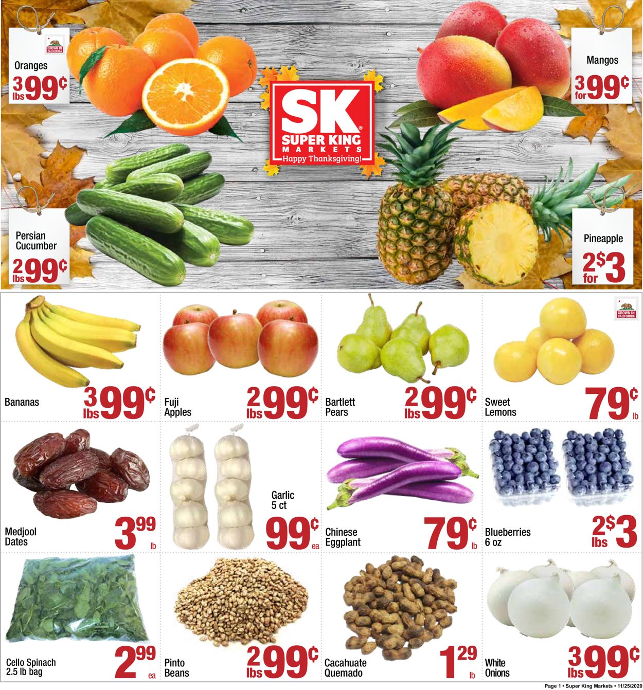 Super King Market Ad from 11/25/2020