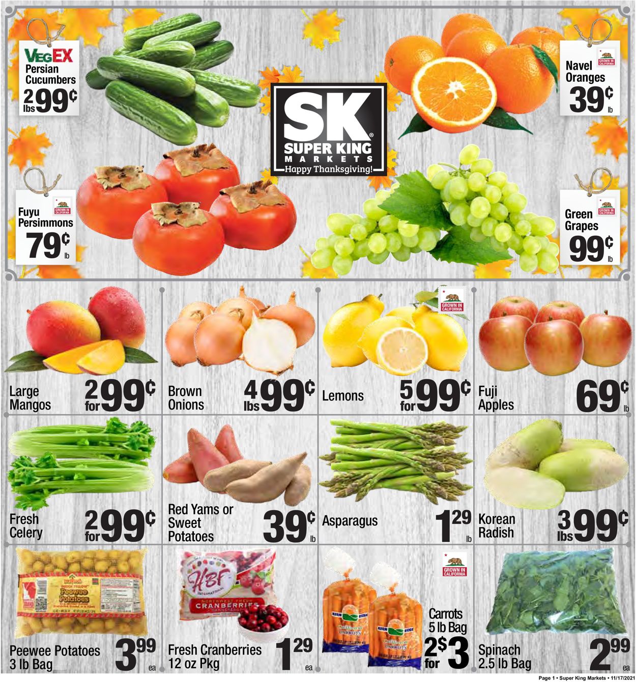 Super King Market Ad from 11/17/2021