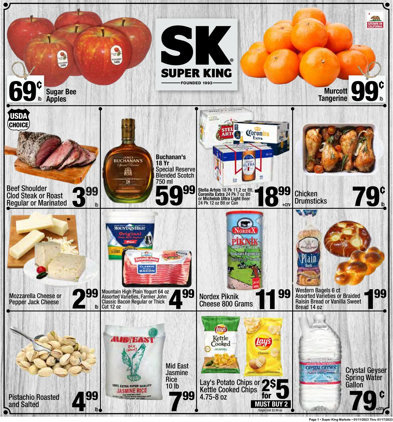Super King Market Ad from 01/11/2023