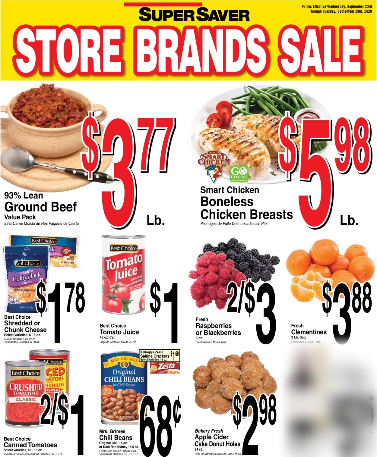 Super Saver Ad from 09/23/2020