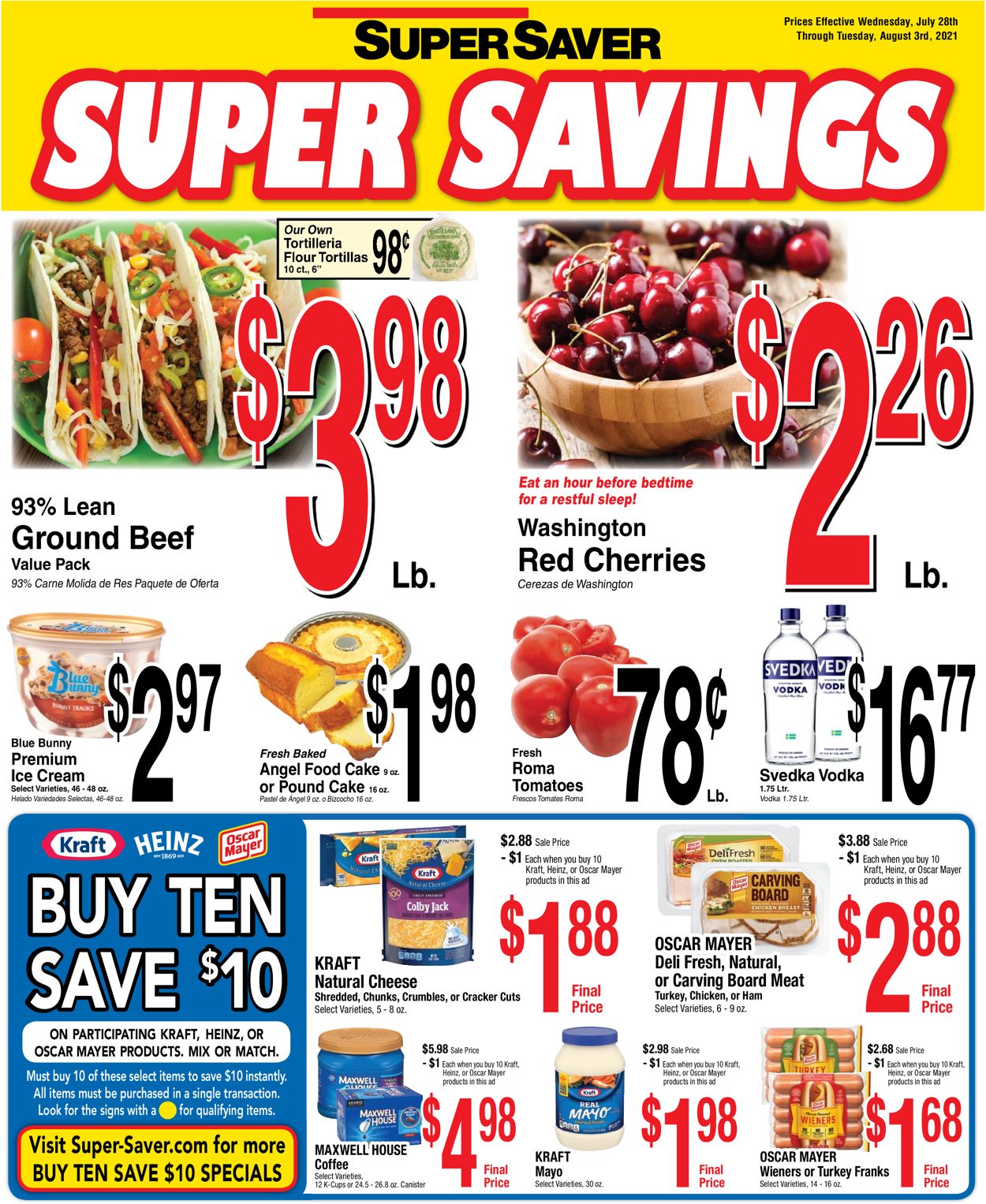 Super Saver Ad from 07/28/2021