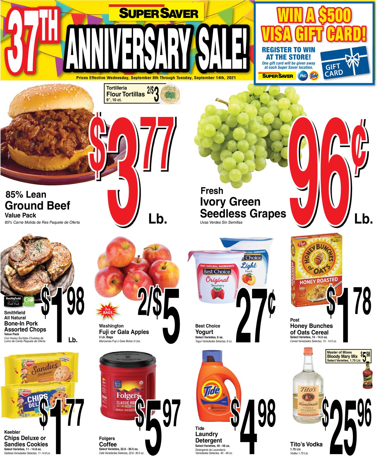 Super Saver Ad from 09/08/2021