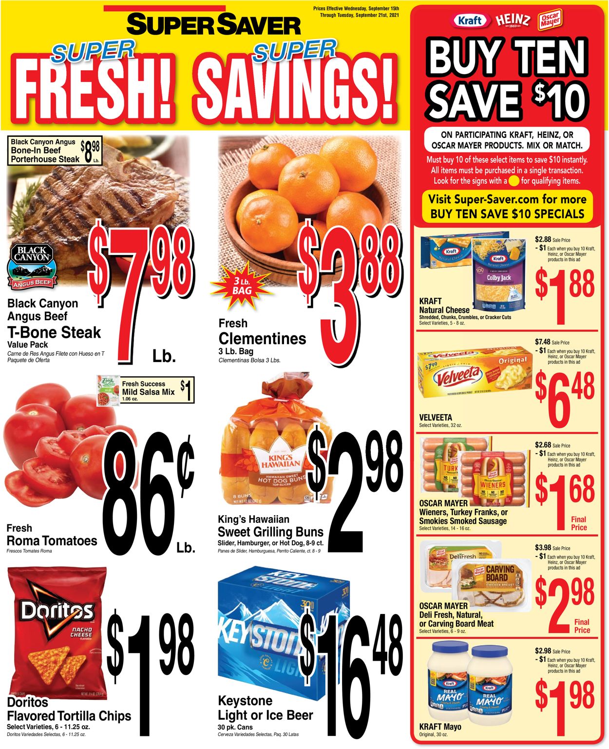Super Saver Ad from 09/15/2021