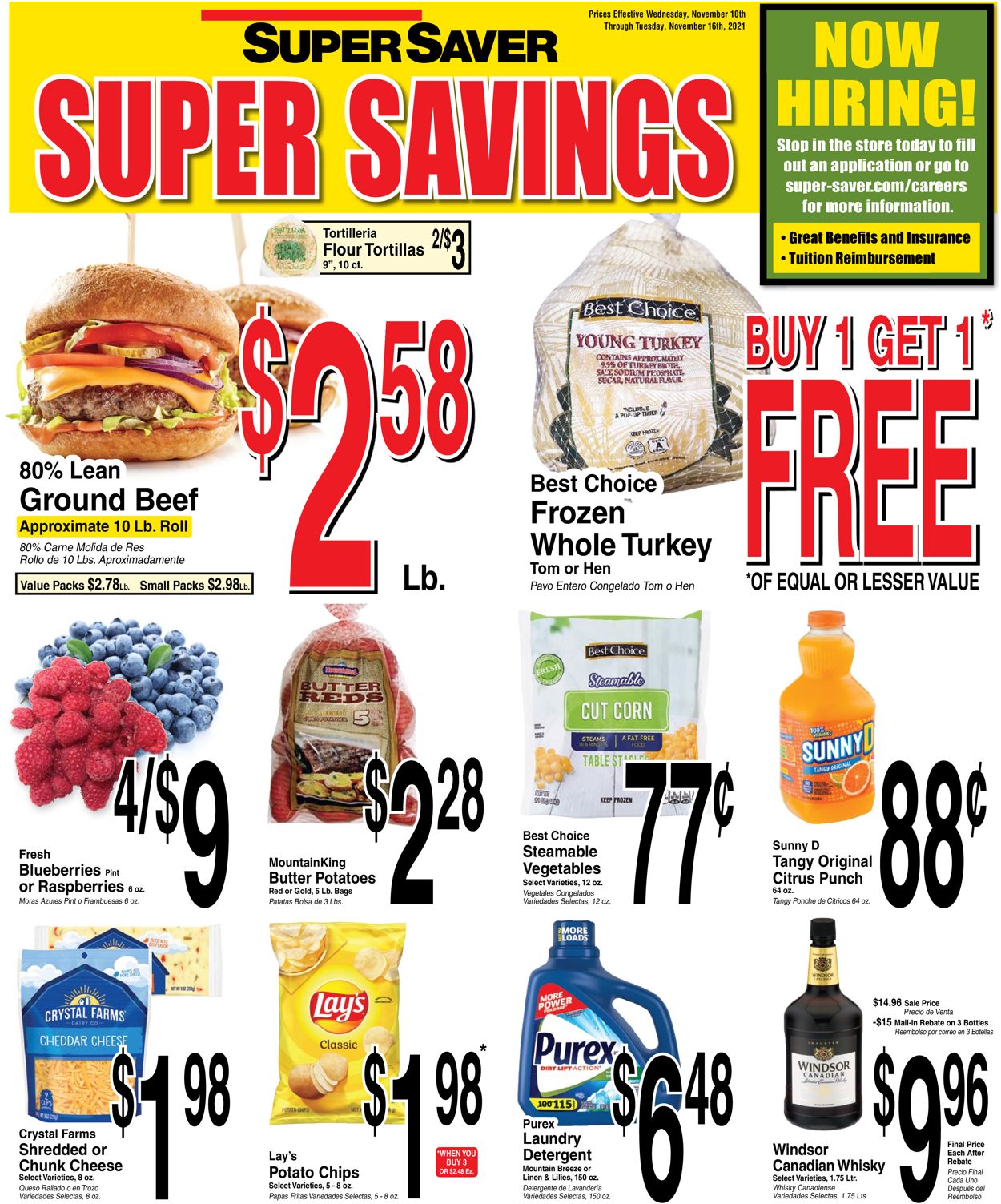 Super Saver Ad from 11/10/2021
