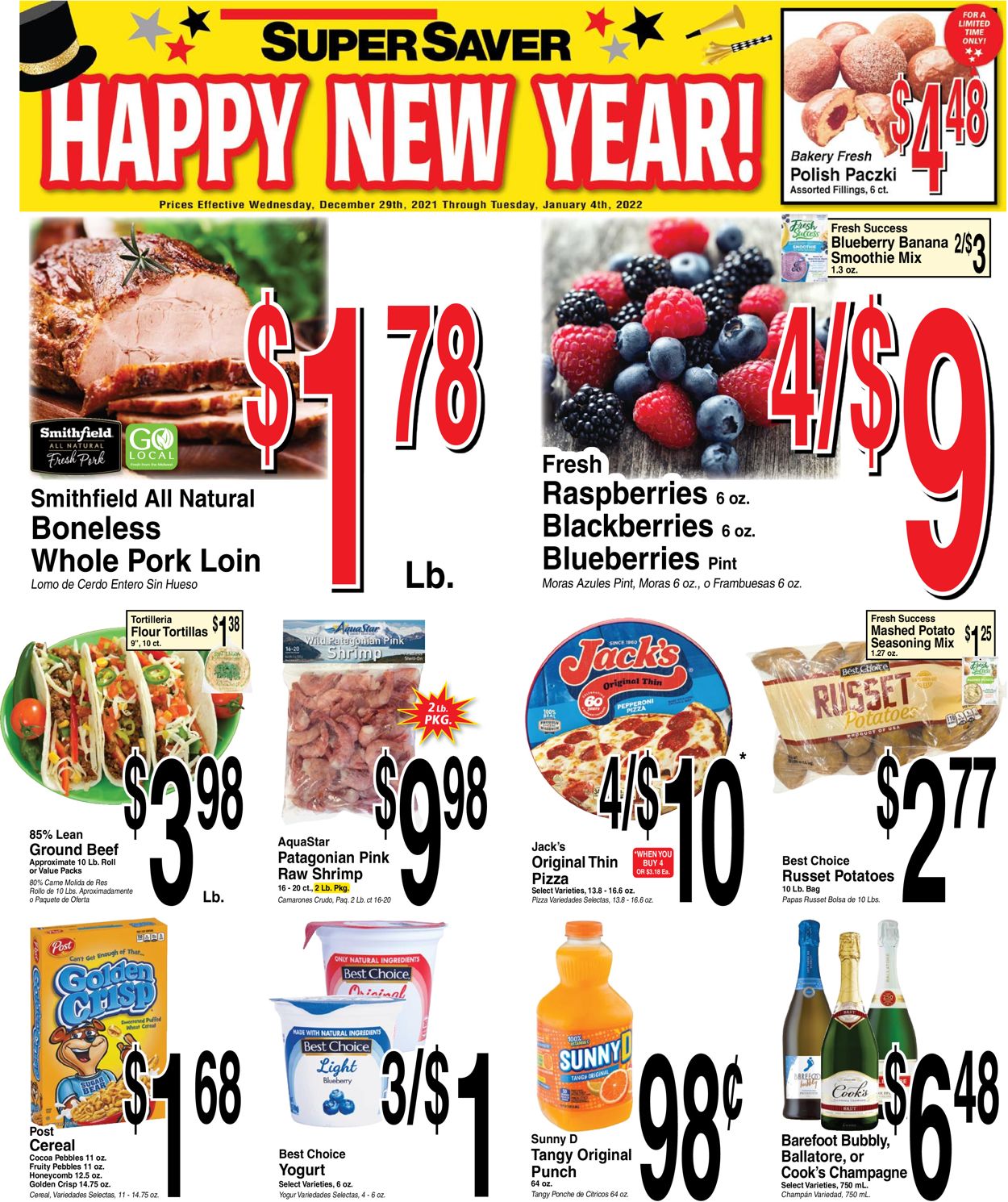 Super Saver Ad from 12/29/2021