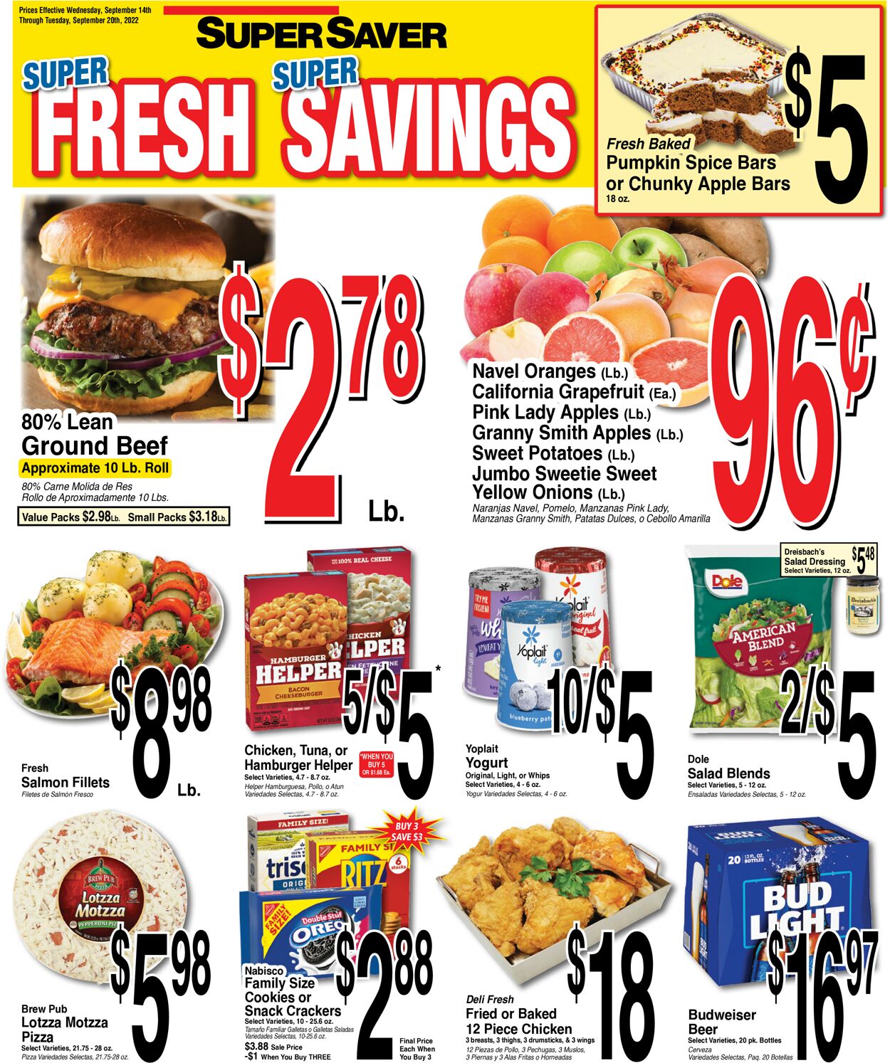Super Saver Ad from 09/14/2022