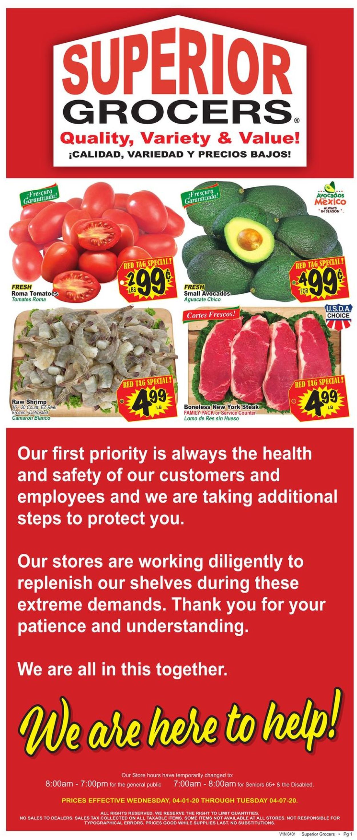 Superior Grocers Ad from 04/01/2020