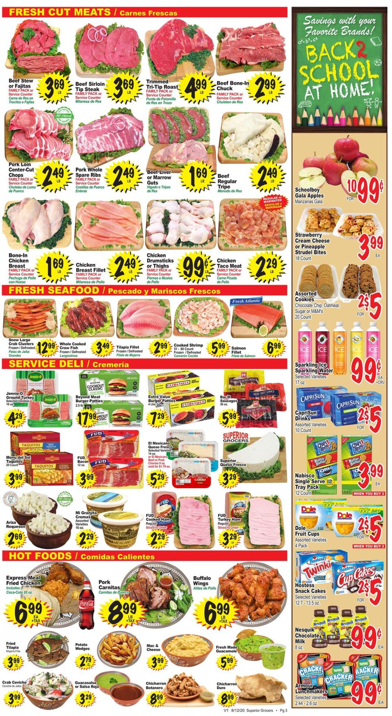 Superior Grocers Ad from 08/12/2020