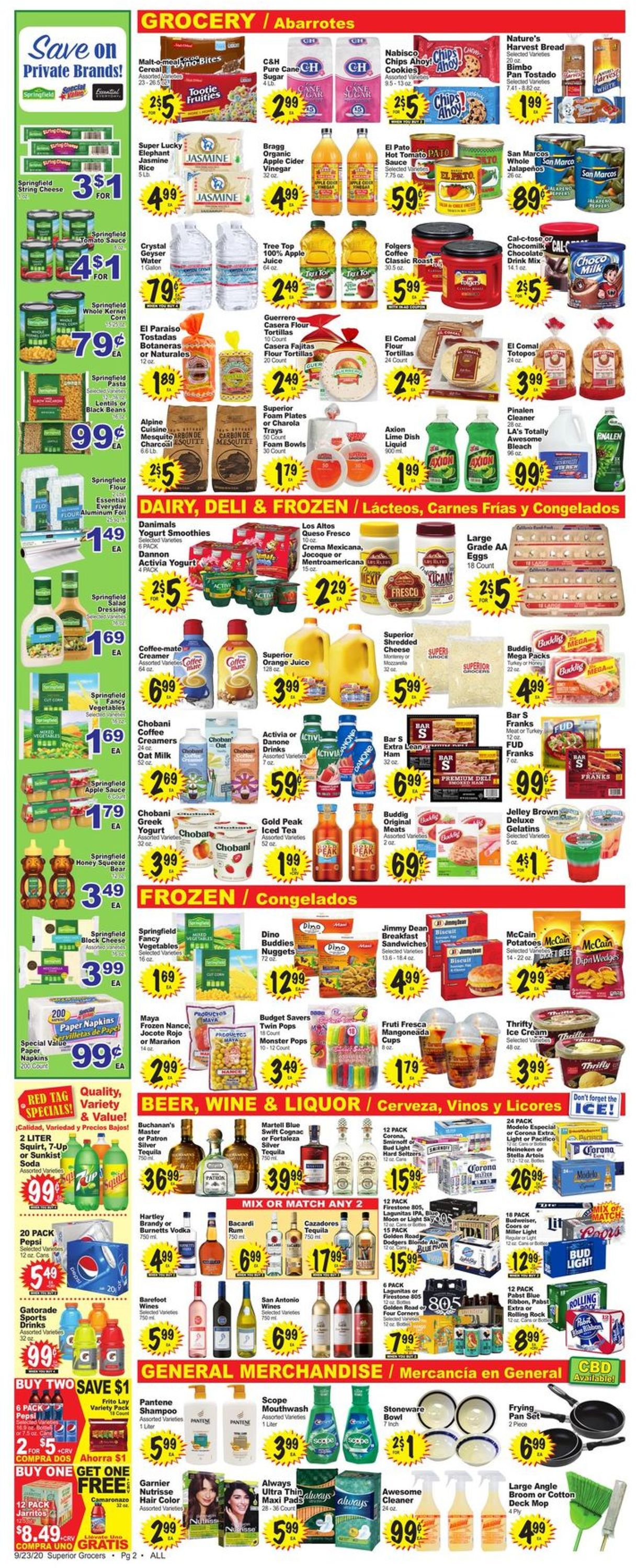 Superior Grocers Ad from 09/23/2020