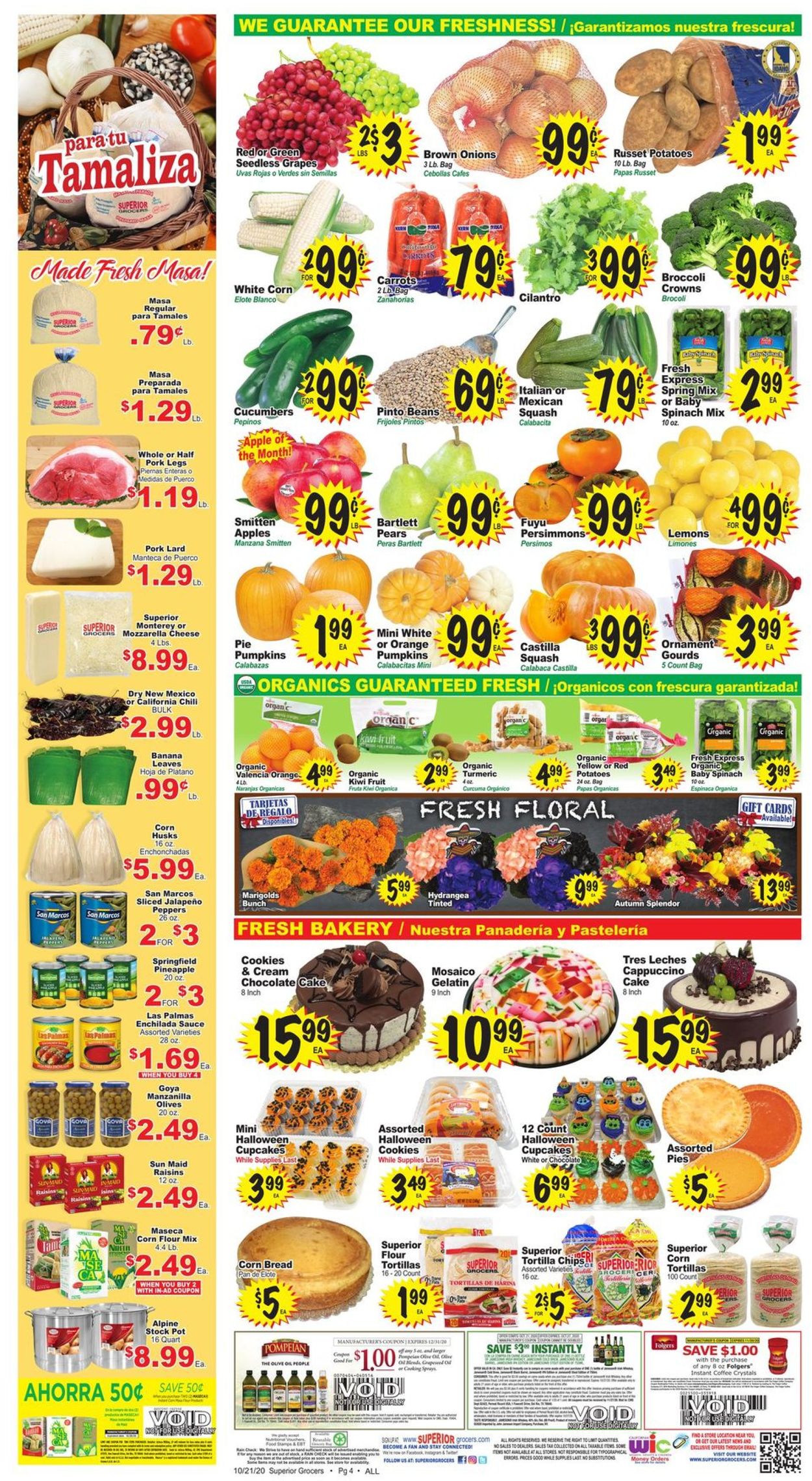 Superior Grocers Ad from 10/21/2020