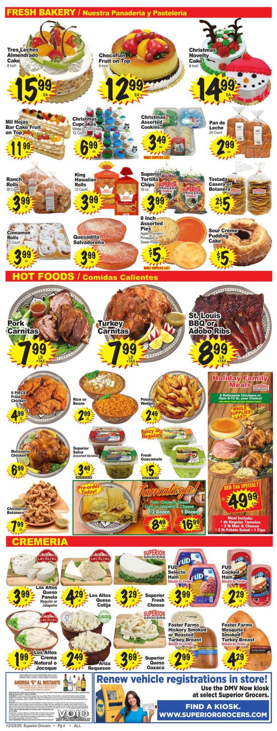 Superior Grocers Ad from 12/23/2020