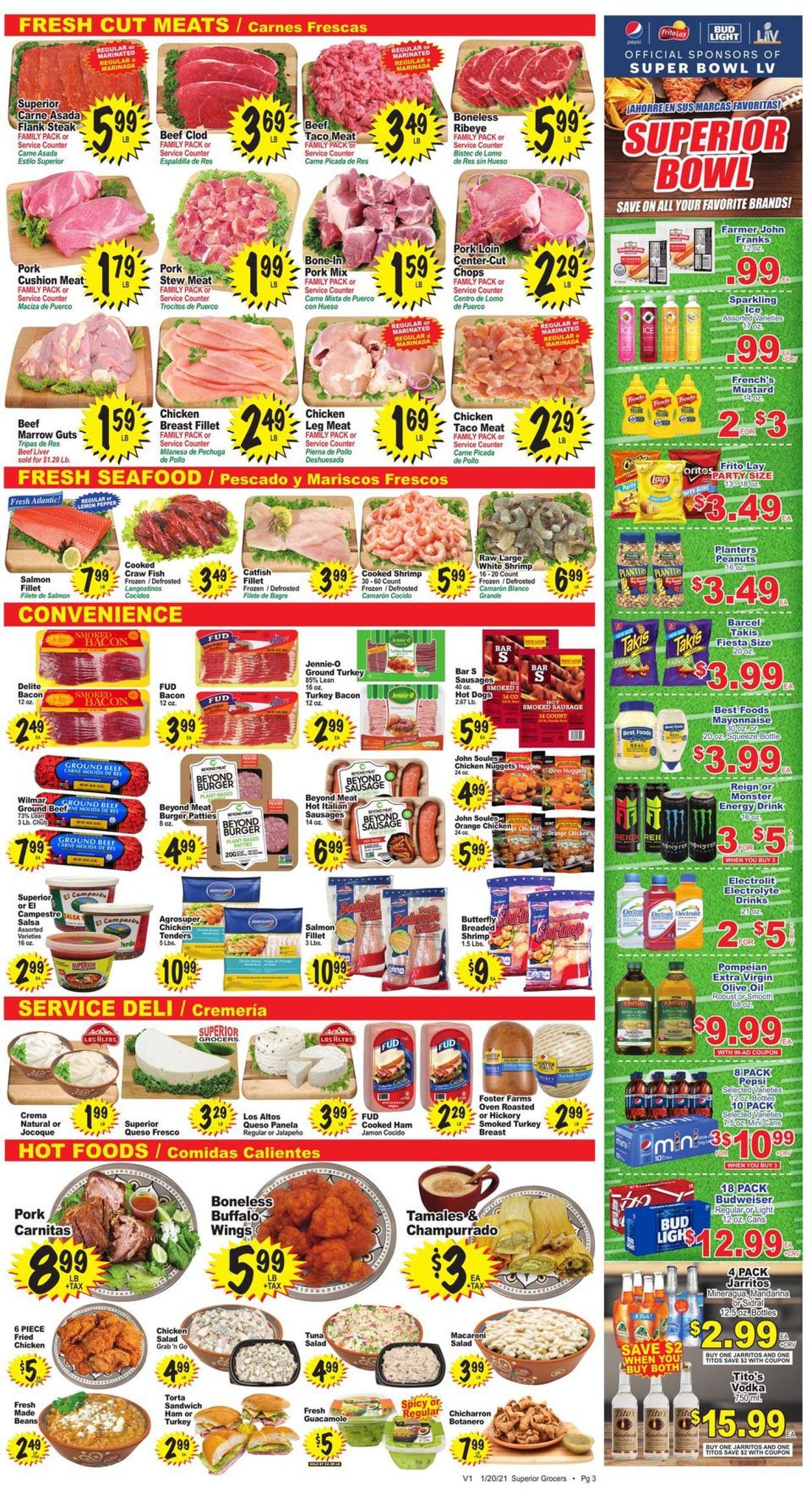 Superior Grocers Ad from 01/20/2021