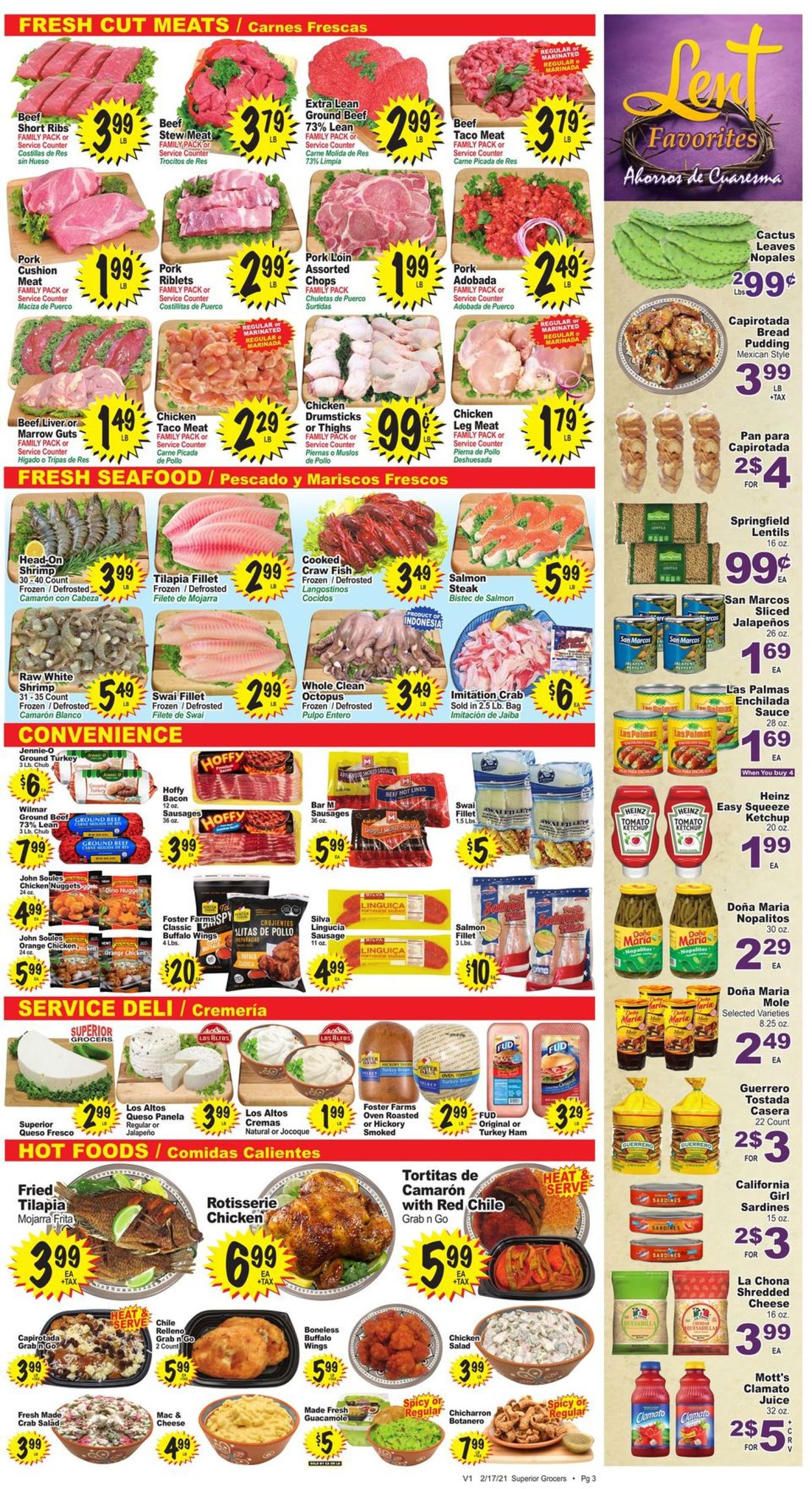 Superior Grocers Ad from 02/17/2021