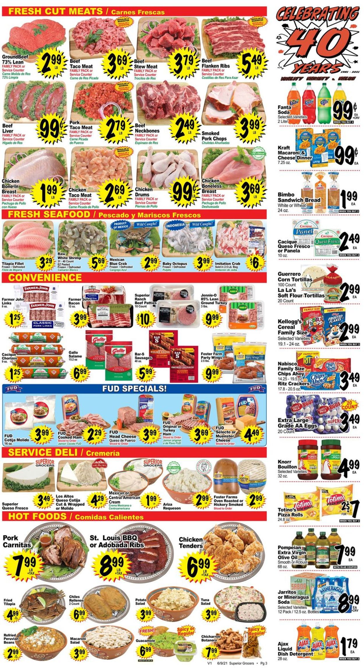 Superior Grocers Ad from 06/09/2021