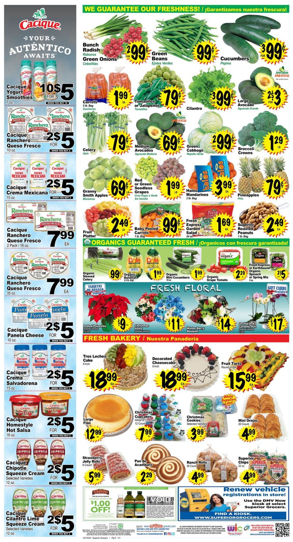 Superior Grocers Ad from 12/15/2021