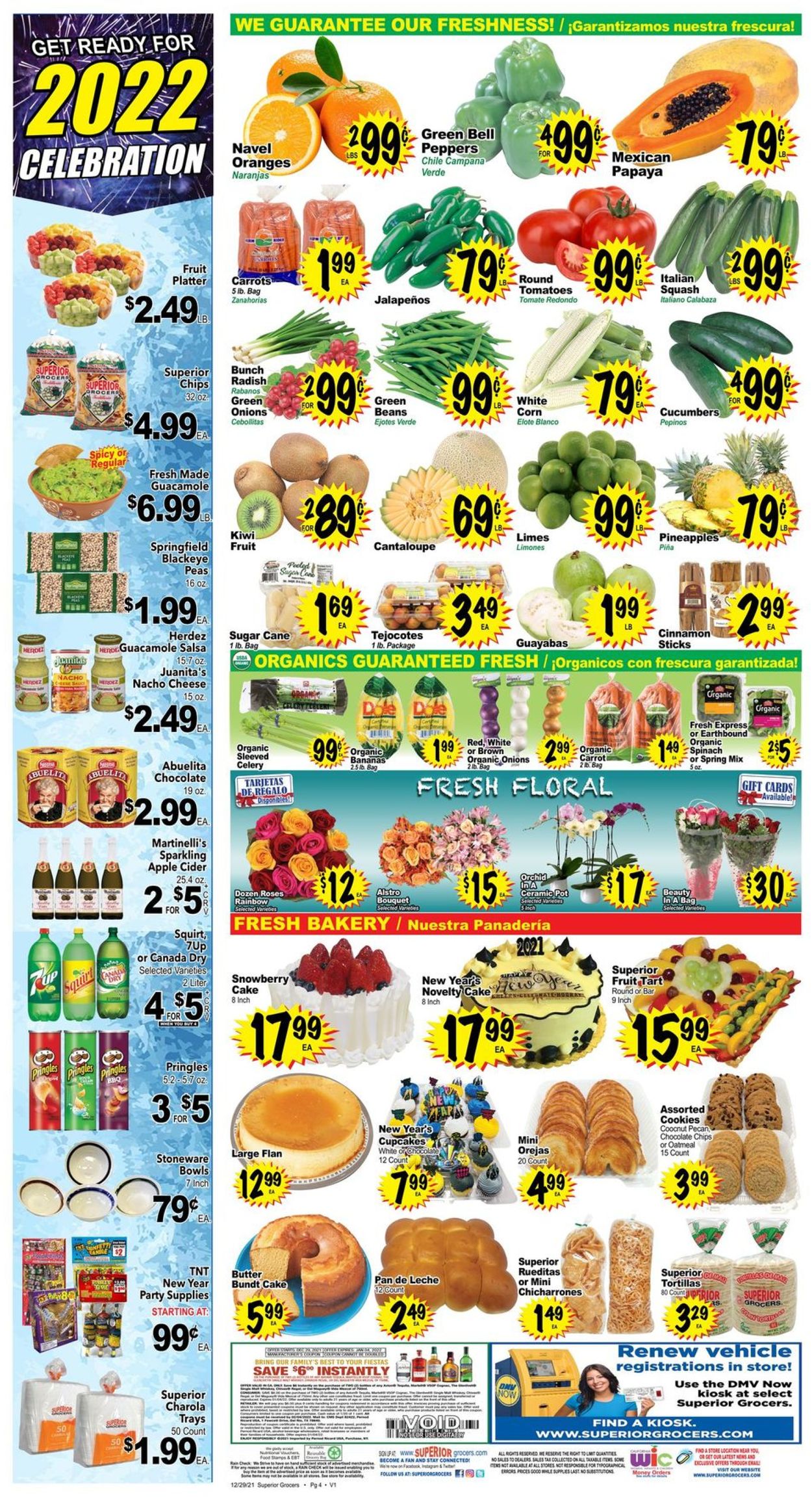 Superior Grocers Ad from 12/29/2021