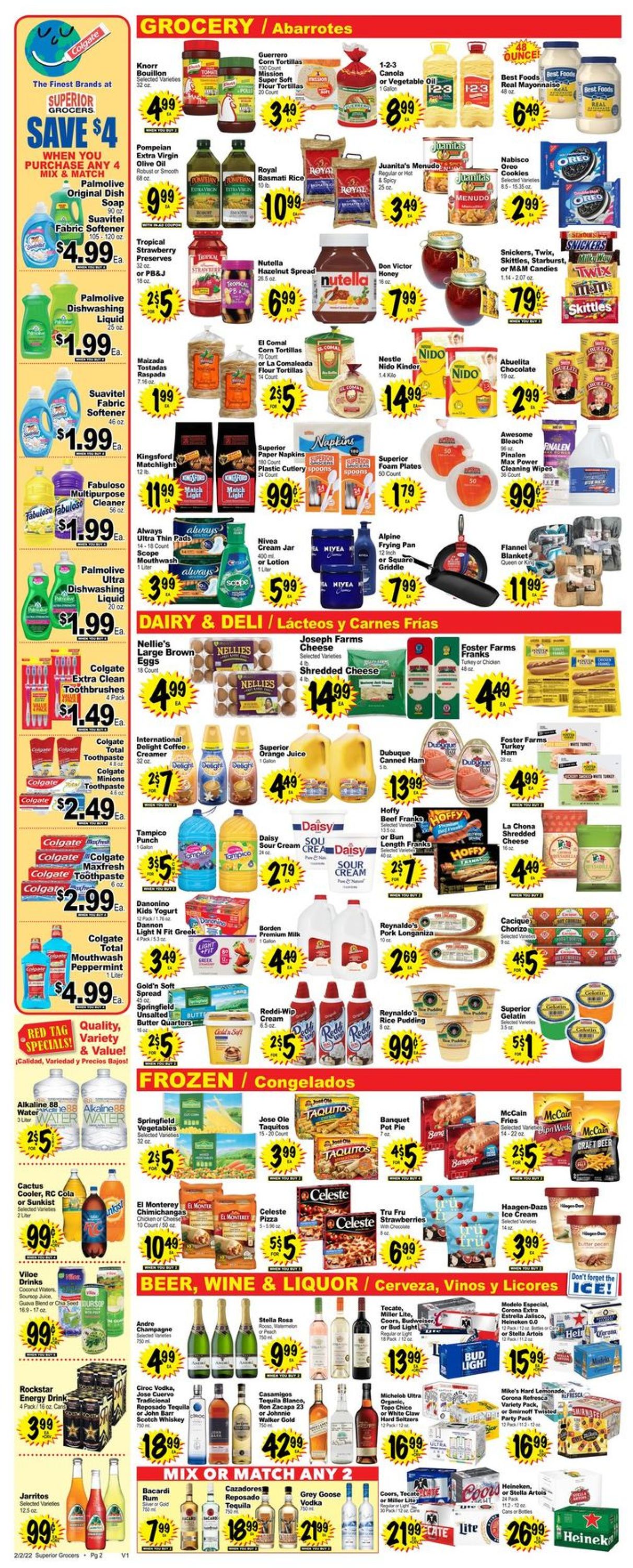 Superior Grocers Ad from 02/02/2022