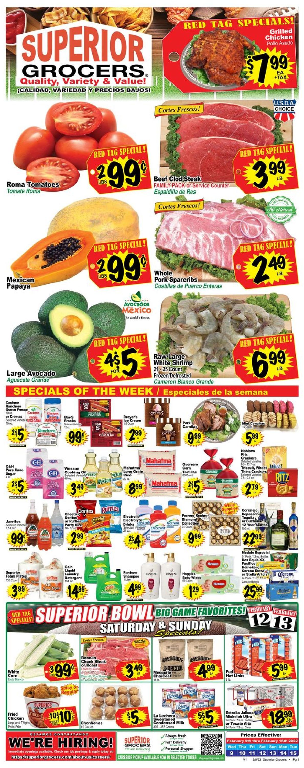 Superior Grocers Ad from 02/09/2022