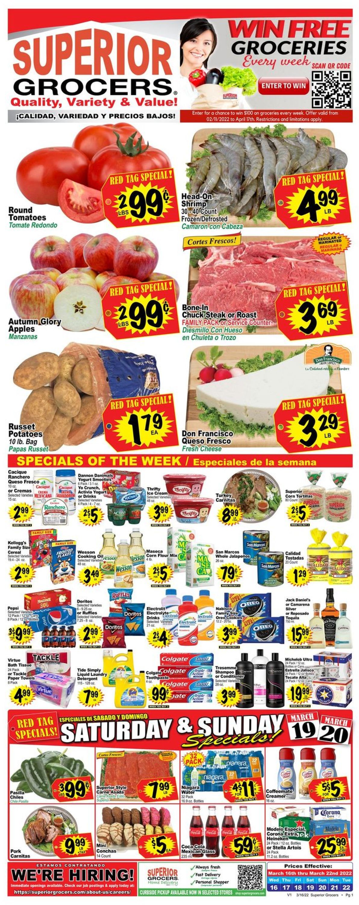 Superior Grocers Ad from 03/16/2022