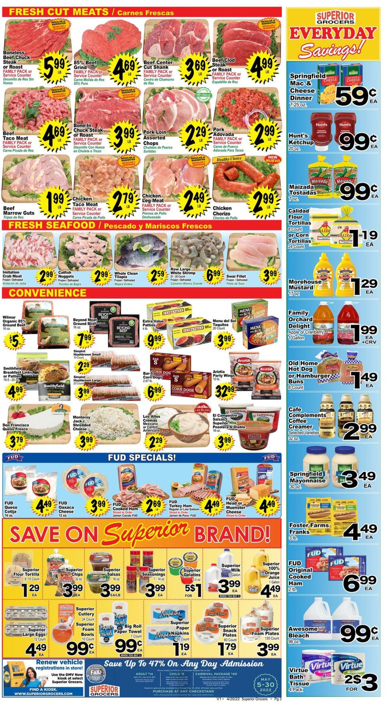 Superior Grocers Ad from 04/20/2022