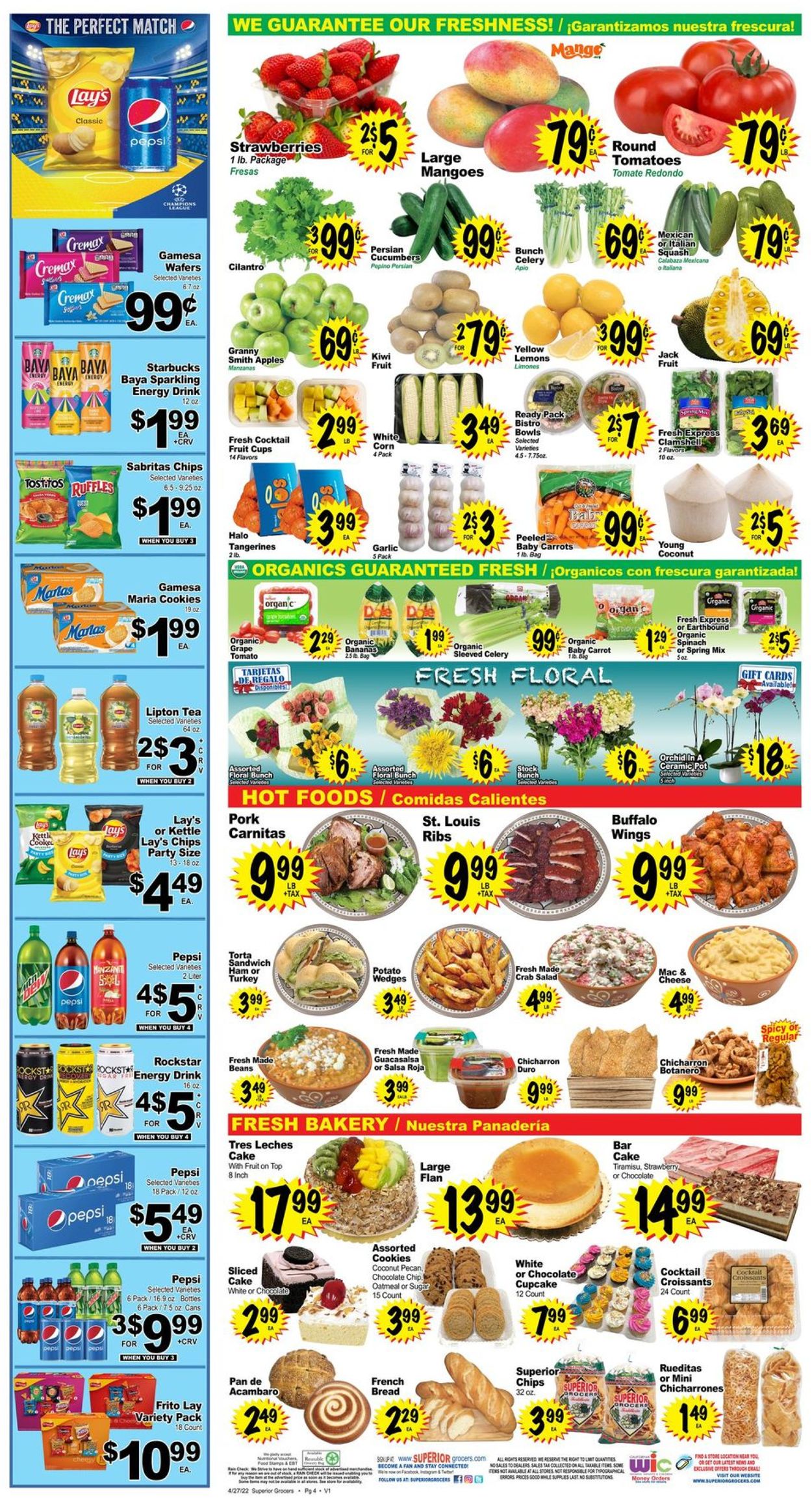 Superior Grocers Ad from 04/27/2022