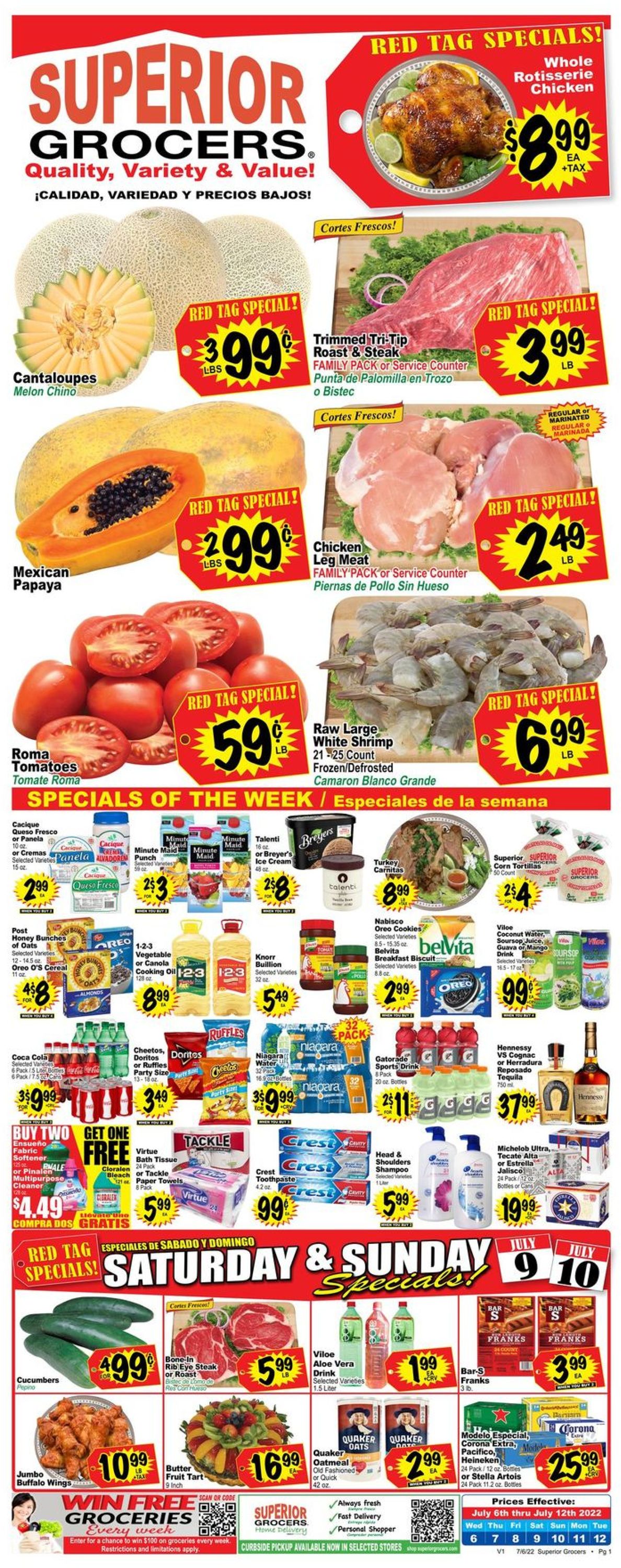 Superior Grocers Ad from 07/06/2022