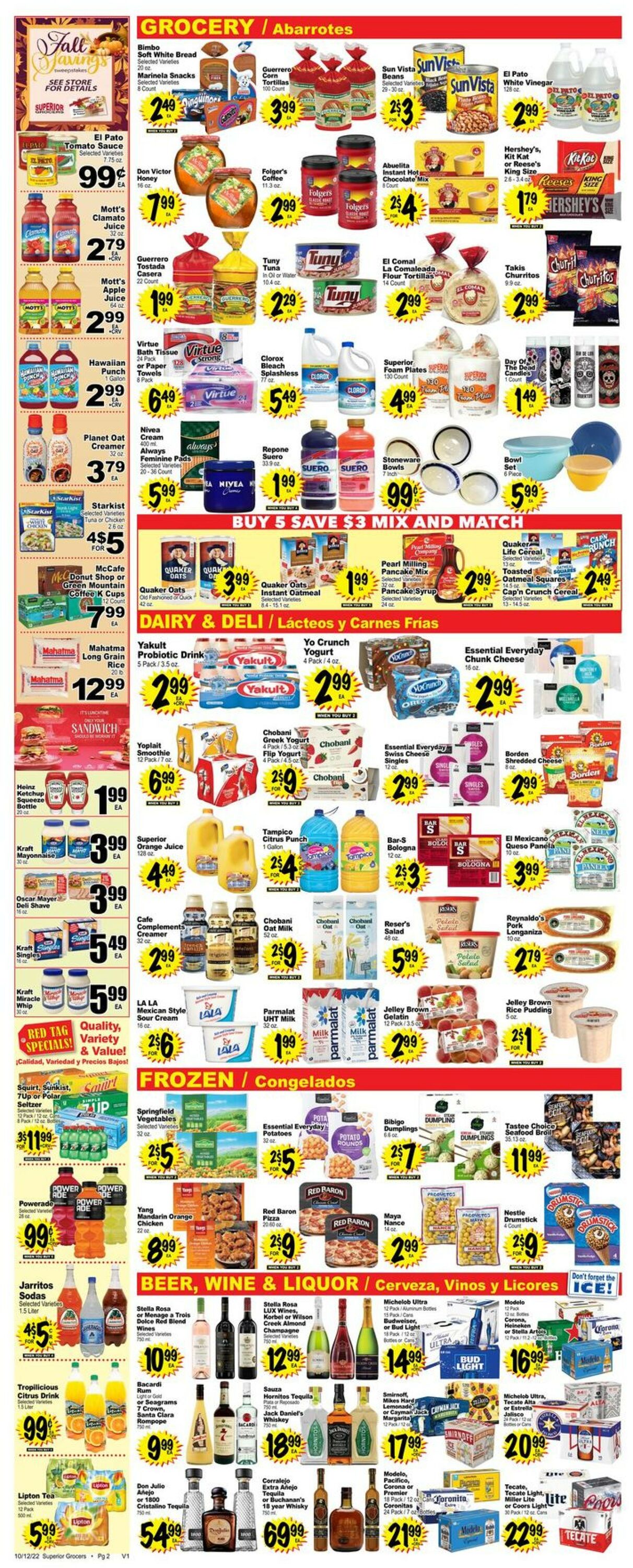 Superior Grocers Ad from 10/12/2022