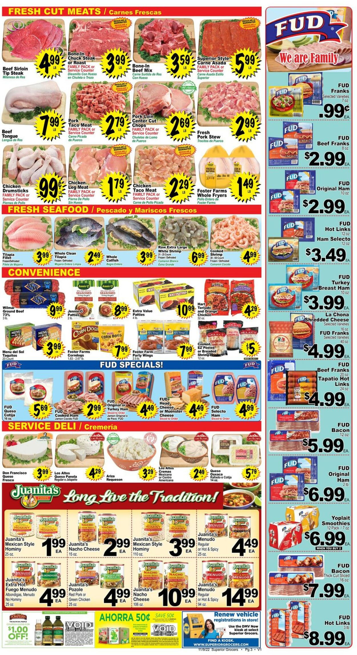 Superior Grocers Ad from 11/09/2022