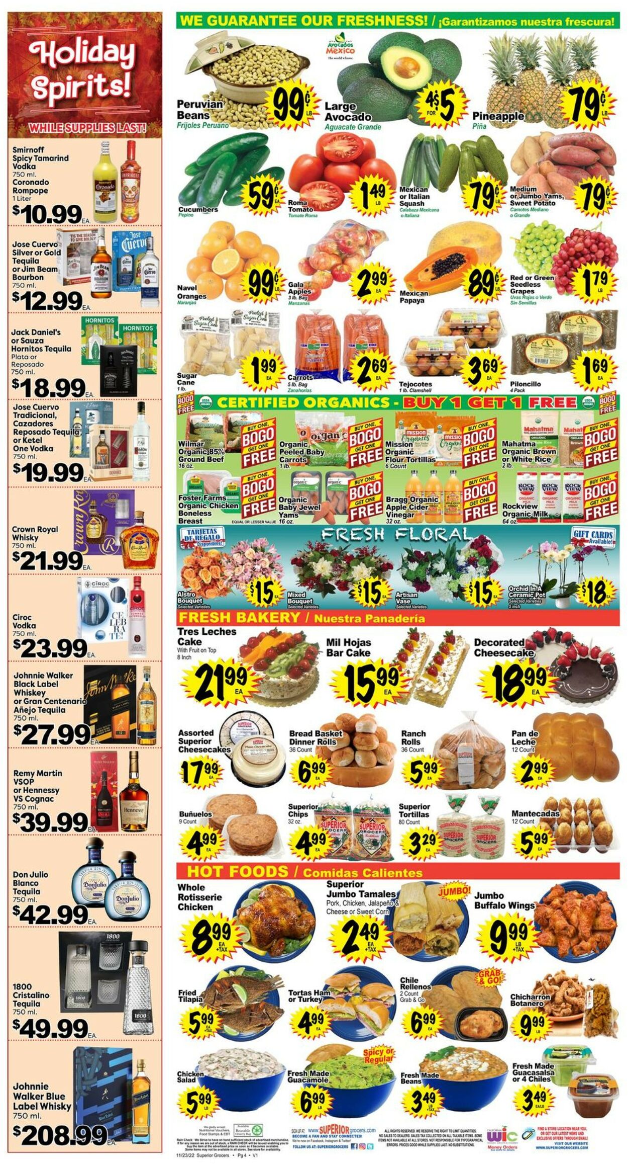Superior Grocers Ad from 11/23/2022