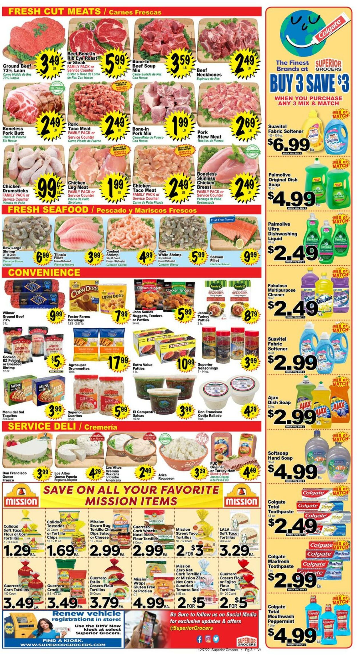 Superior Grocers Ad from 12/07/2022