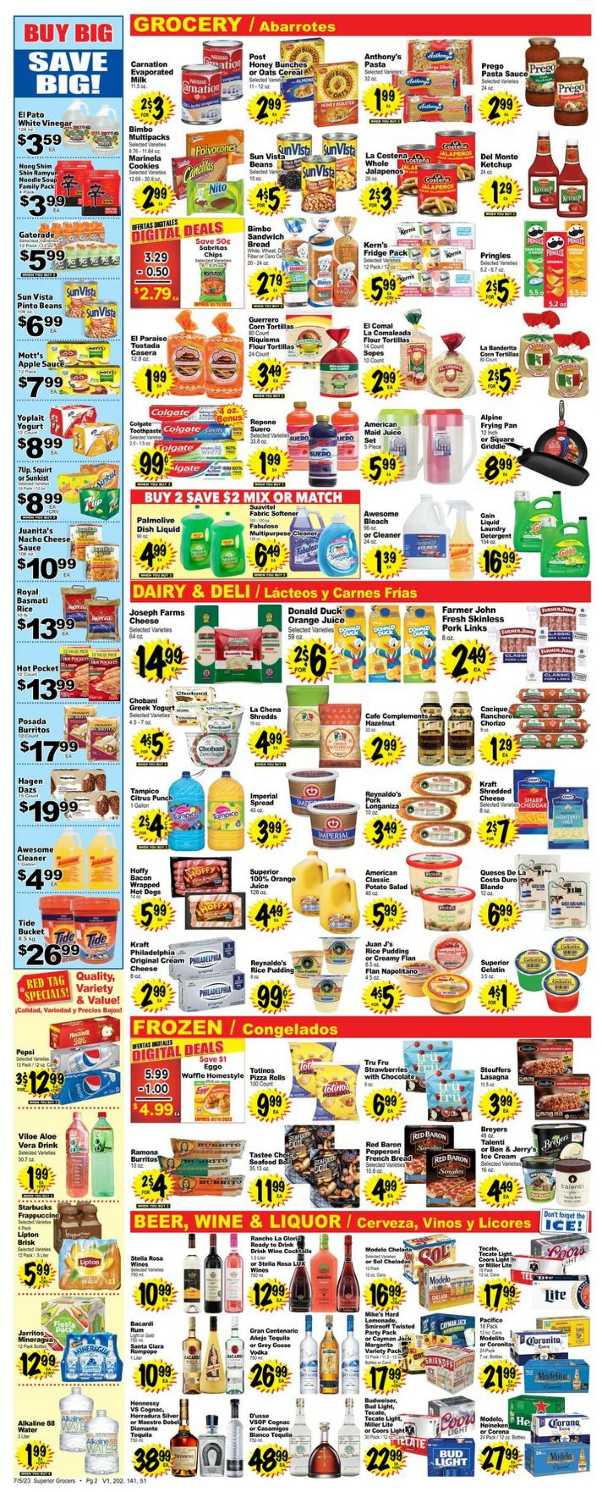 Superior Grocers Ad from 07/05/2023