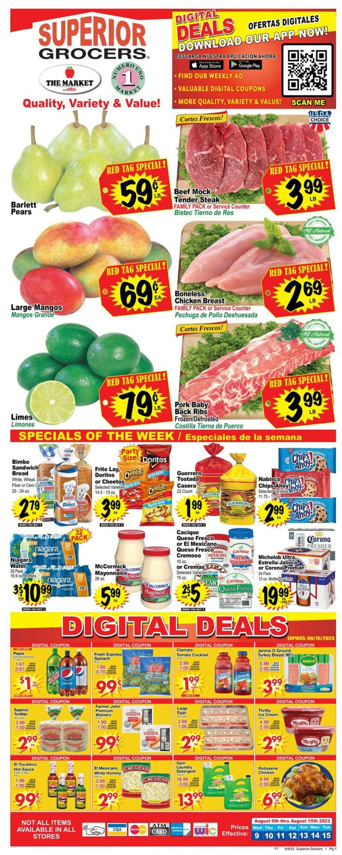 Superior Grocers Ad from 08/09/2023