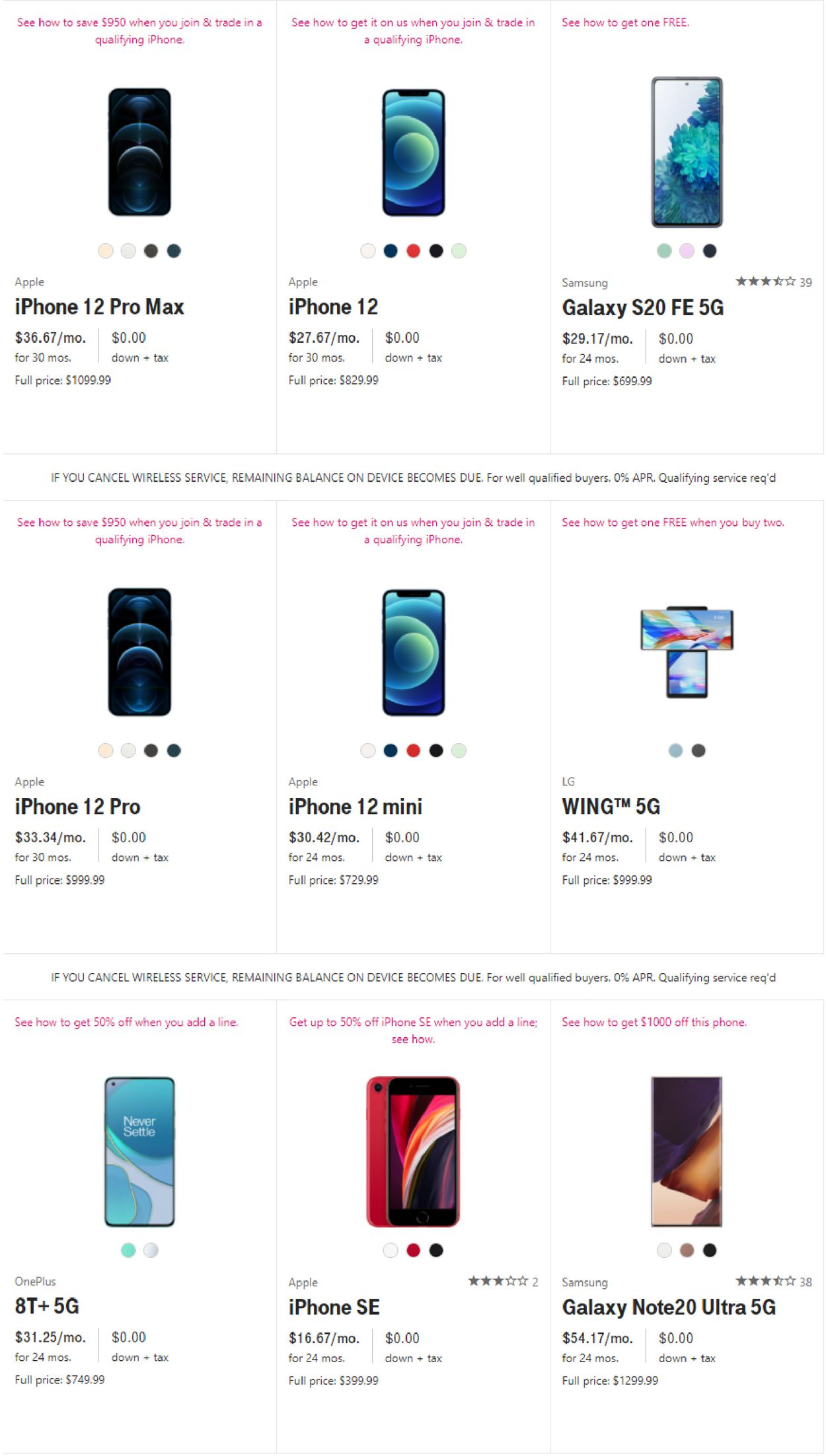 T-Mobile Ad from 11/12/2020